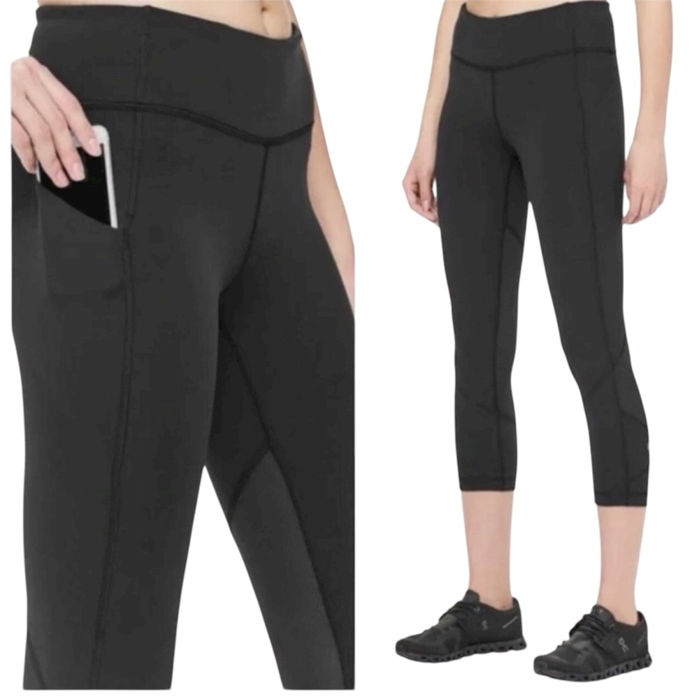 LULULEMON Mesh Calf Pant Crop | Black | Women’s 10